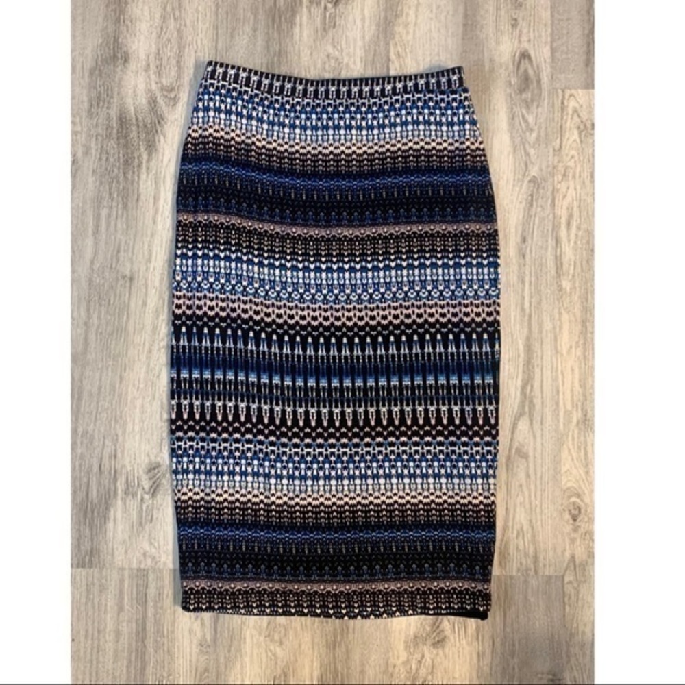 Matty M Patterned Pencil Skirt